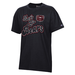 Champion Let's Go Bears Bear Head Oversized Ladies Short Sleeve Tee