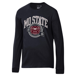 Gear Mo State 19 Bear Head 05 Black Long Sleeve Tee