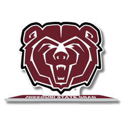 Color Shock Bear Head Missouri State Grad Standee Mascot