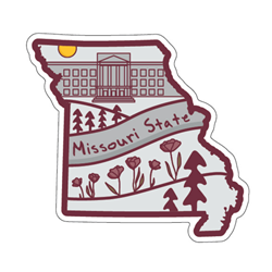SDS Missouri State Inside Missouri State 2" Sticker