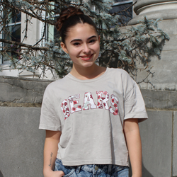 Chicka-d Bears Ladies Steel Crop Tee