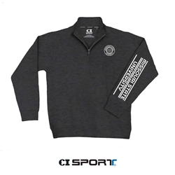 CI Sport Missouri State Bear Head University in Circle Patch 1/4 Zip Charcoal Crewneck