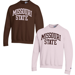 Champion Missouri State Ladies Brown and Pink Crewneck