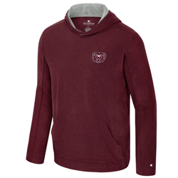 Colosseum Bear Head Men's Maroon Hooded Long Sleeve