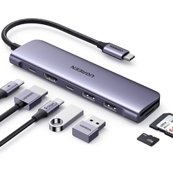 USB C HUB FOR LAPTOP 7 IN 1 USB C DONGLE