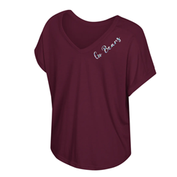 Colosseum Go Bears Reversable Ladies Maroon Tee