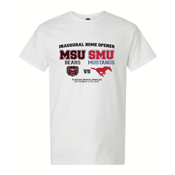 Original BearWear MSU vs SMU Inaugural Game Day White Tee