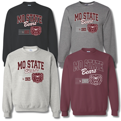 Original BearWear Mo State Bears Bear Head est 1905 Crewneck
