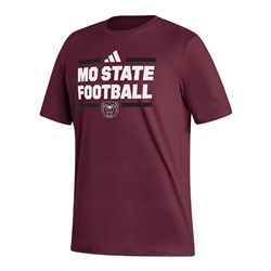 Adidas Mo State Football Bear Head Maroon Tee