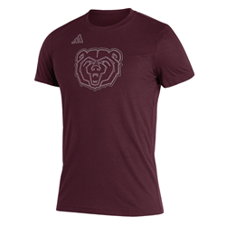 Adidas Mesh Bear Head Maroon Tee