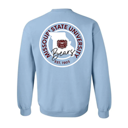 Original BearWear Missouri State University Bear Head Bears EST 1905 Blue Crewneck