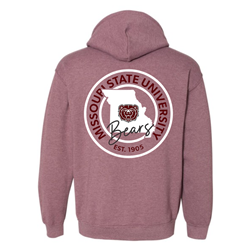 Original BearWear Missouri State University Bear Head Bears EST 1905 Maroon Hoodie