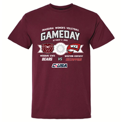 Original BearWear Women's Volleyball Inaugural CUSA Game Maroon Tee