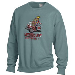 Comfort Wash Missouri State University Holiday Truck Green Crewneck