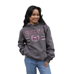Colosseum Missouri State Bear Head Stars Gray Hoodie