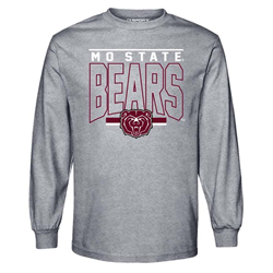 CI Sport Mo State Bears Bear Head Long Sleeve Gray Tee