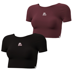 Champion Mo State Ladies Maroon and Black Open Back Crop Tops