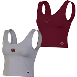Champion Bear Head Ladies Athletic Cropped Tank Top