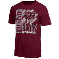 Champion Mo State Bear Head Bears Go Bears Maroon Tee