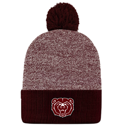 Logofit Bear Head Heathered Maroon Beanie
