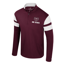 Colosseum Bear Head Mo State Men's Maroon Quarter-Zip