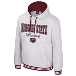 Colosseum Missouri State Bears Bear Head Gray Hoodie
