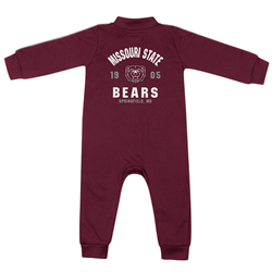 Colosseum Missouri State 1905 Bear Head Bears Springfield, Mo Infant Maroon Onsie