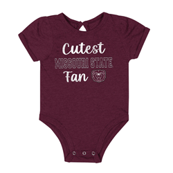 Colosseum Cutest Missouri State Fan Bear Head Maroon Infant Onesie