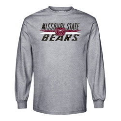 CI Sport Missouri State Bear Head Bears Men's Gray Long Sleeve