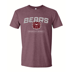 Original BearWear Bears Bear Head Missouri State University Maroon Tee
