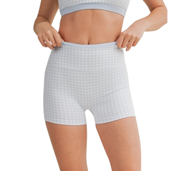 Gingham Double Layered Biker Shorts