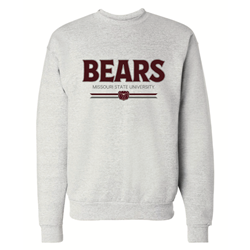 Original BearWear Bears Missouri State University Gray Crewneck