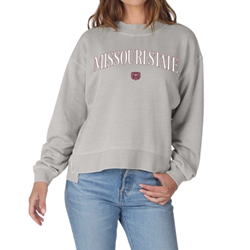 Chicka-d Missouri State Bear Head Ladies Steel Crewneck