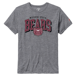 League Missouri State Bears Bear Head Ladies Gray Tee
