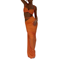 Backless Cami Top and Skirt Set