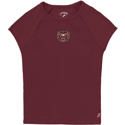 League Bear Head Ladies Maroon Tee