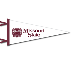 Collegiate Pacific Bear Head Missouri State White Pennant