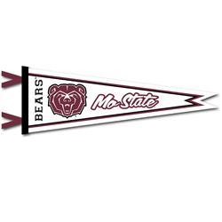 Collegiate Pacific Bears Bear Head Mo State White Pennant