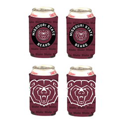 Jardine Missouri State Bears and Bear Head Can Cooler 2-Pack