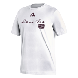 Adidas Missouri State Bear Head Ladies White Tee