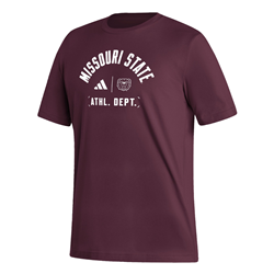Adidas Missouri State Adidas Logo and Bear Head Athl. Dept. Maroon Tee