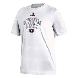 Adidas Missouri State Bear Head White Tee