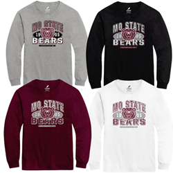 League Mo State 1905 Bear Head Bears Springfield Mo Long Sleeve
