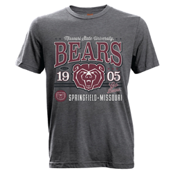 Camp David Missouri State University Bears Vintage Gray Graphic Tee