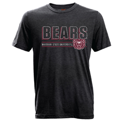 Camp David Bears Missouri State University Bear Head Black Tee