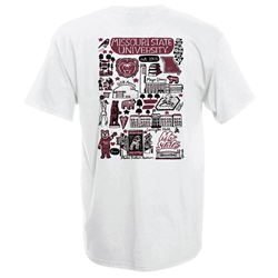 Camp David Missouri State University Artwork by Julia Gash White Tee