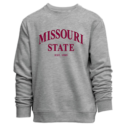 Camp David Missouri State Est. 1905 Ladies Gray Crewneck