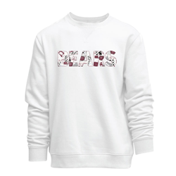 Camp David Bears Missouri State Pride Patches Ladies White Crewneck
