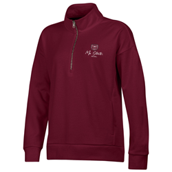 Gear Bear Head Mo State Bears Ladies Maroon Quarter Zip