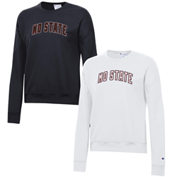 Champion Embroidered Mo State Ladies Crewneck